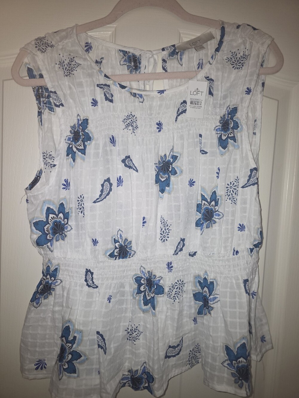 Loft Peplum Top Size L NWT